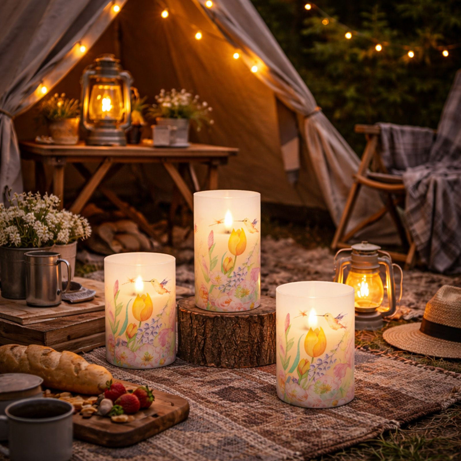 Wholesale 3PCS LED Flameless Flickering Candles Set with Remote Control