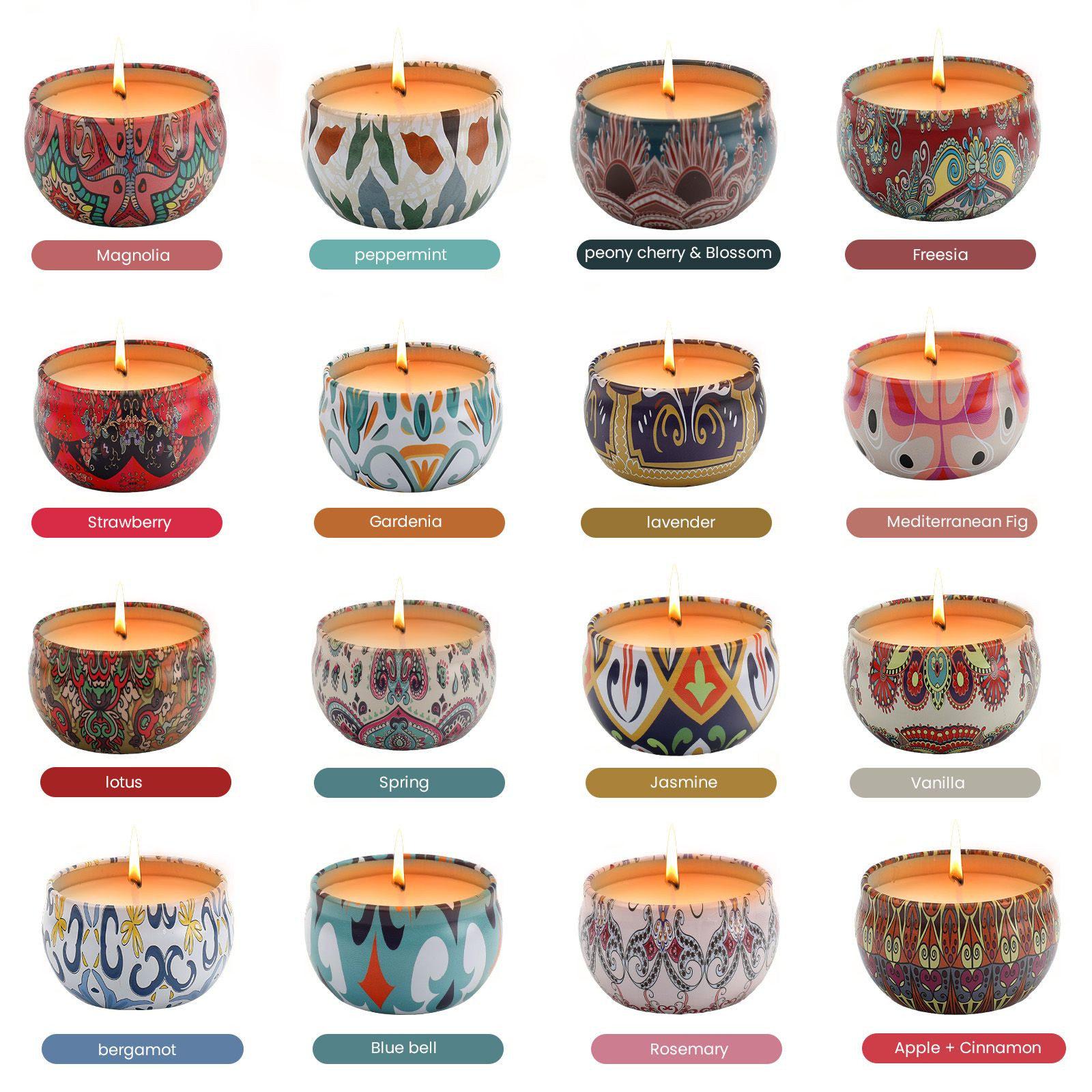 16 Pack Scented Candles Gift for Women Home Decor Party Candles