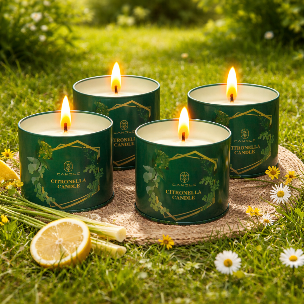 Wholesale 4pack Citronella Candles Outdoor Anti Mosquito In Patio Garden for summer