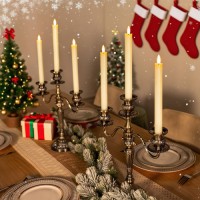 Wholesale 6pcs LED Flameless Conical Candles with Remote Control – Battery Operated Flickering Taper Candles