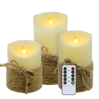 Wholesale 3pcs LED Flameless Candles Set with 10-Key Remote Control & 24-Hour Timer – Battery Operated Flickering