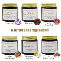 Wholesale 6-Pack Natural Soy Wax Scented Candles Gift Set – 300 Hours Long Burning Aromatherapy Candles for Women