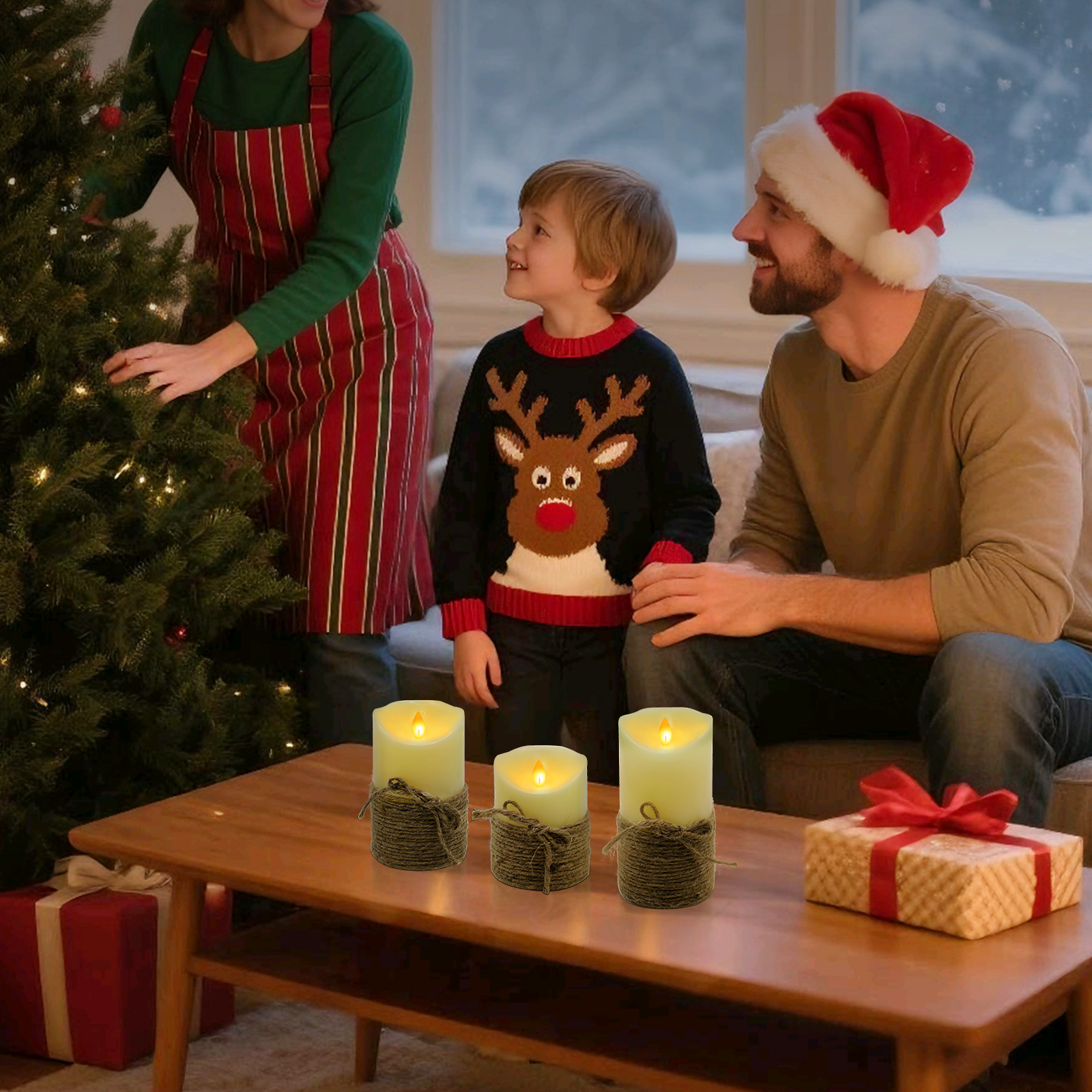 Wholesale 3pcs LED Flameless Candles Set with 10-Key Remote Control & 24-Hour Timer – Battery Operated Flickering