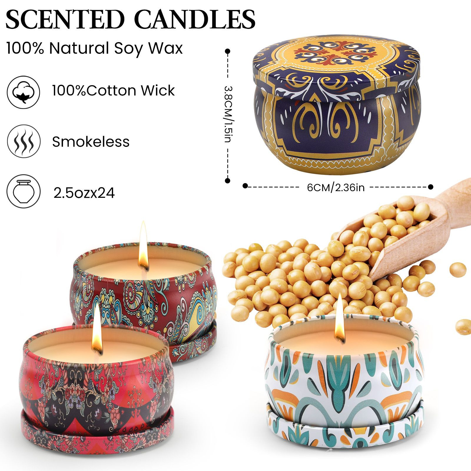16 Pack Scented Candles Gift for Women Home Decor Party Candles