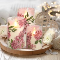 Wholesale 3pcs LED Flameless Flickering Candles with Remote Control – Battery Operated Pillar Candles for Home Decor