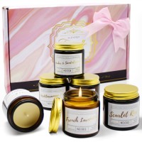 Wholesale 6-Pack Natural Soy Wax Scented Candles Gift Set – 300 Hours Long Burning Aromatherapy Candles for Women