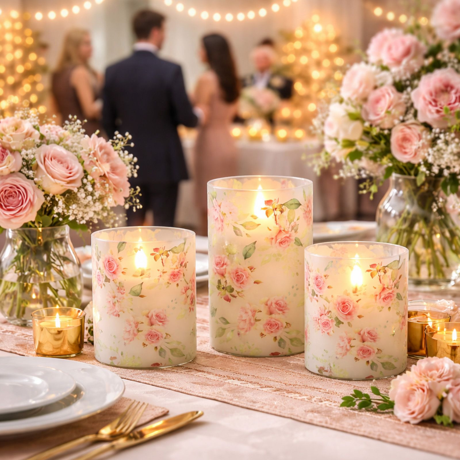 Wholesale 3PCS LED Flameless Flickering Candles Set with Remote Control - AA Battery Operated Handcrafted Decor