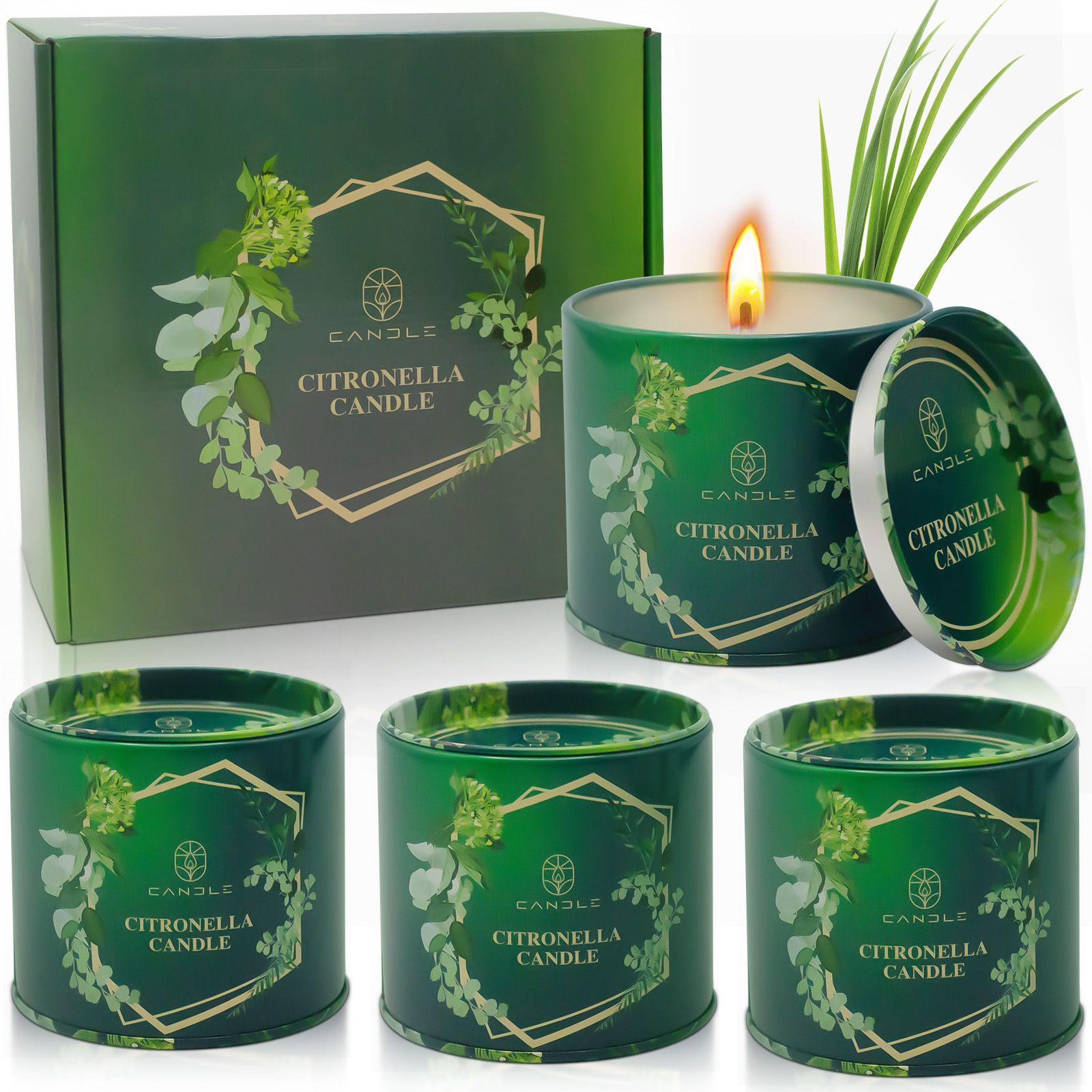 Wholesale 4pack Citronella Candles Outdoor Anti Mosquito In Patio Garden for summer