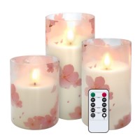 3pcs LED Flameless Candles Set with Remote Control
