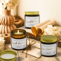 Wholesale 6-Pack Natural Soy Wax Scented Candles Gift Set – 300 Hours Long Burning Aromatherapy Candles for Women